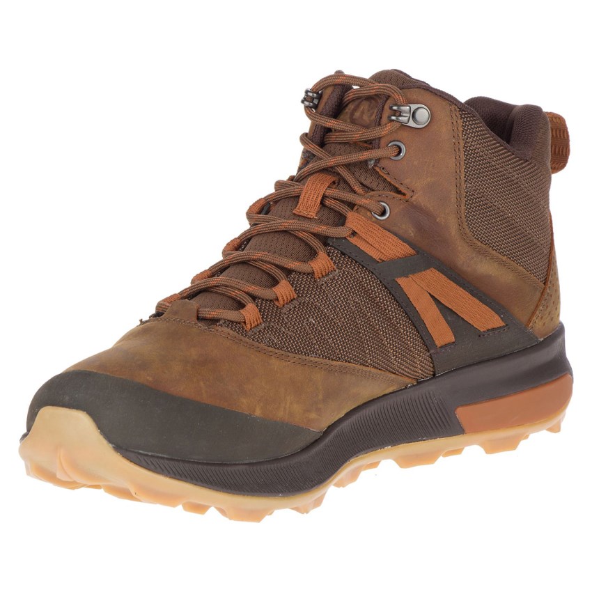 Bottes Merrell Zion Mid Waterproof Marron Homme | I.O.YNGB